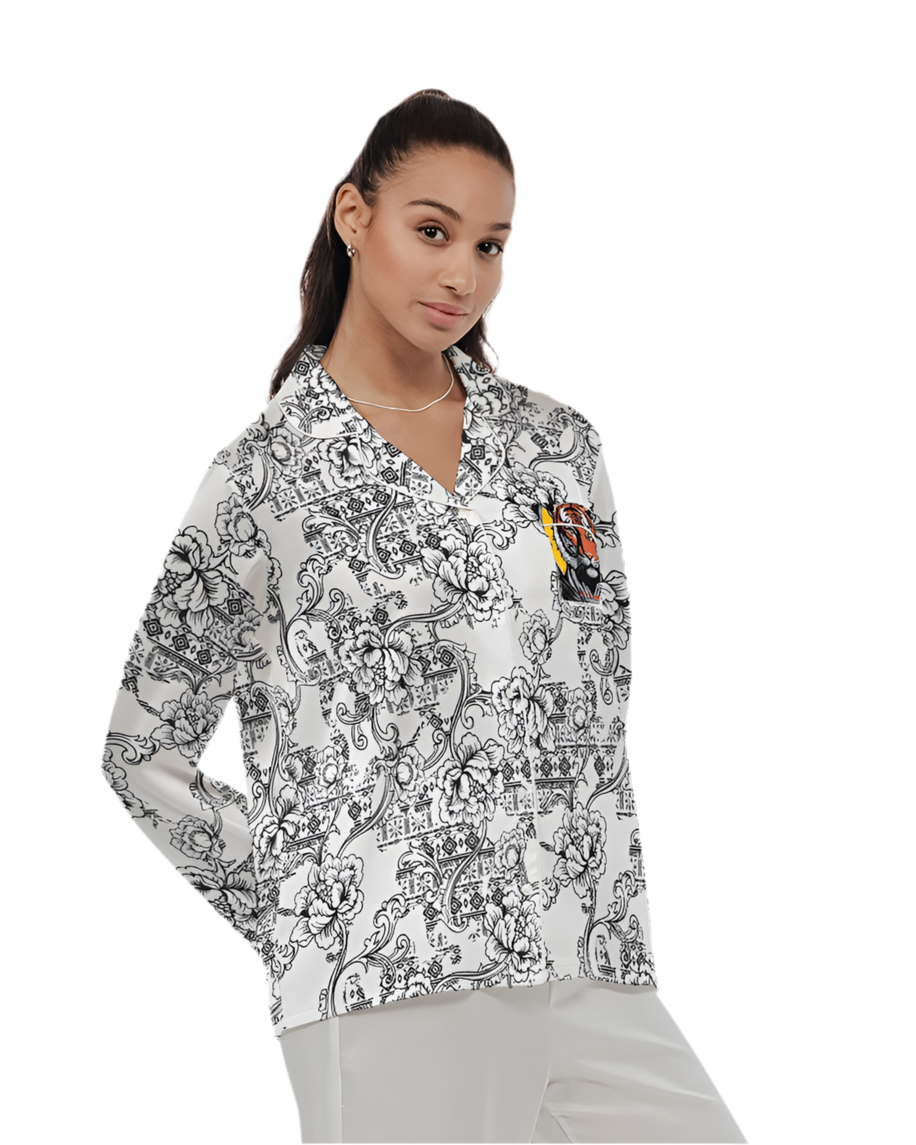 V Legend 2025 Make it Happen Women's Indoor Satin Long Sleeve Pajama Top