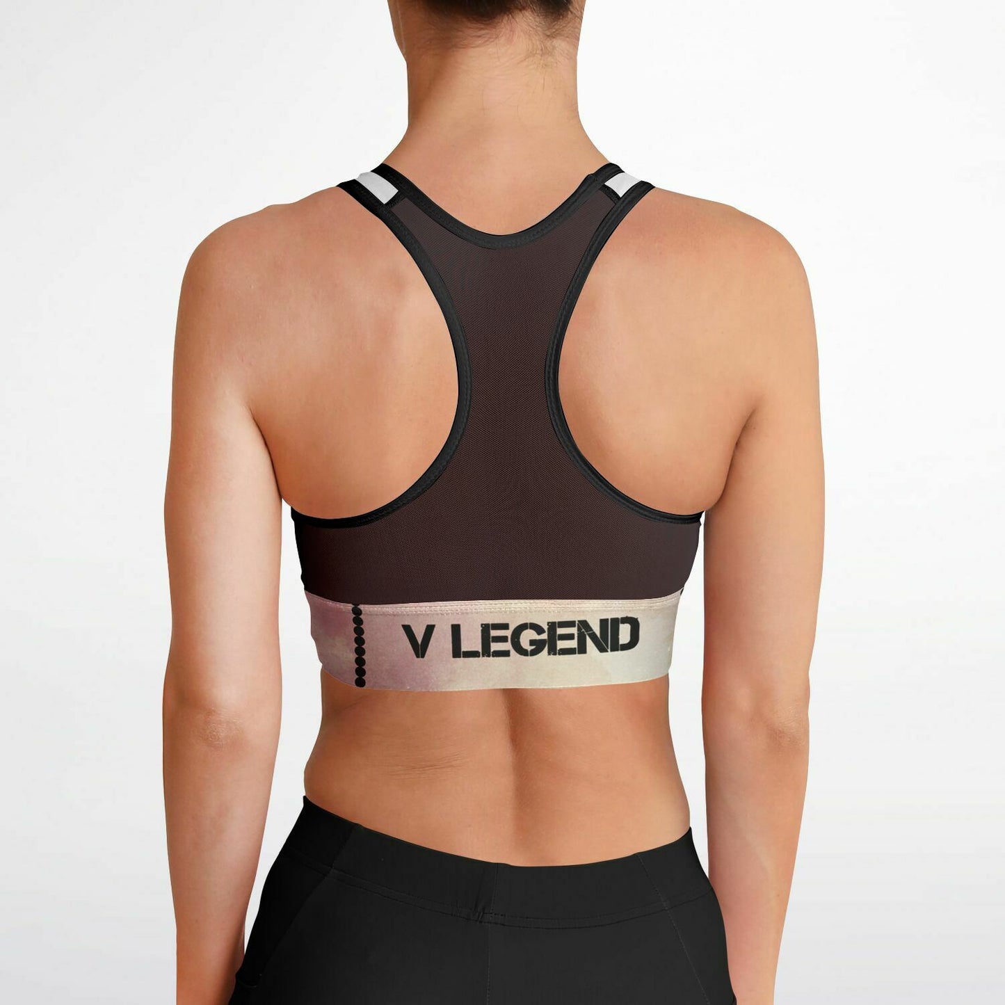 V Legend Beauty Fashion Logo Mesh Padded Sports Women Bra~ For Customers & Fans