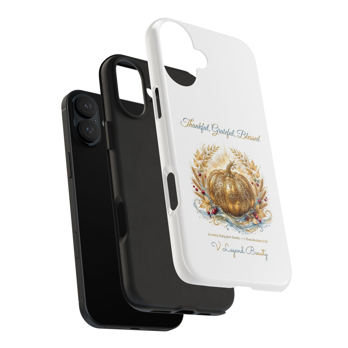 Thankful, Grateful, Blessed Phone Case | Thanksgiving Christian Gift | V Legend Beauty