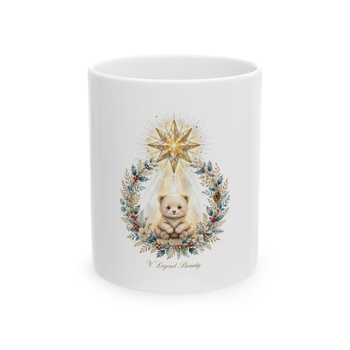 Bethlehem Star Bear Mom Christmas Mug