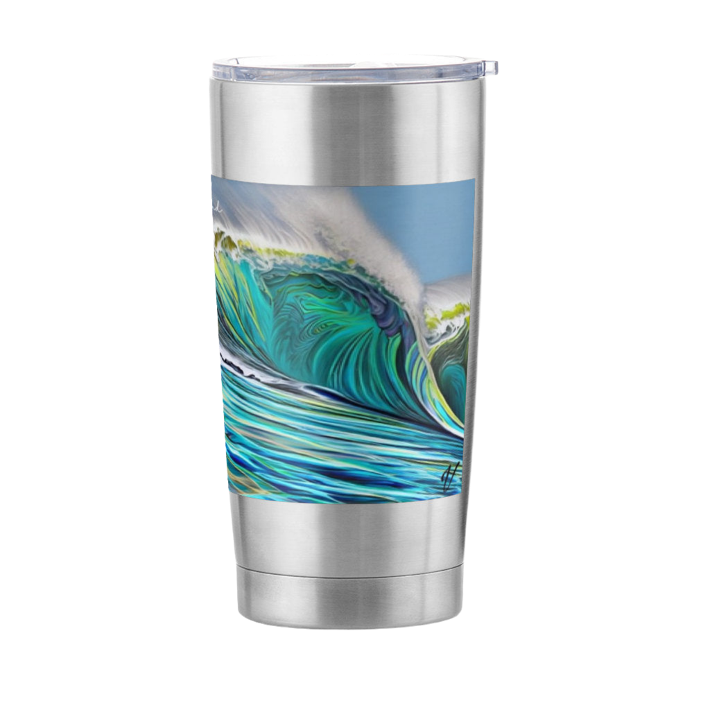 Beach Please + Our Beauty Design: Surf Wave Adventure Tumbler 20 oz