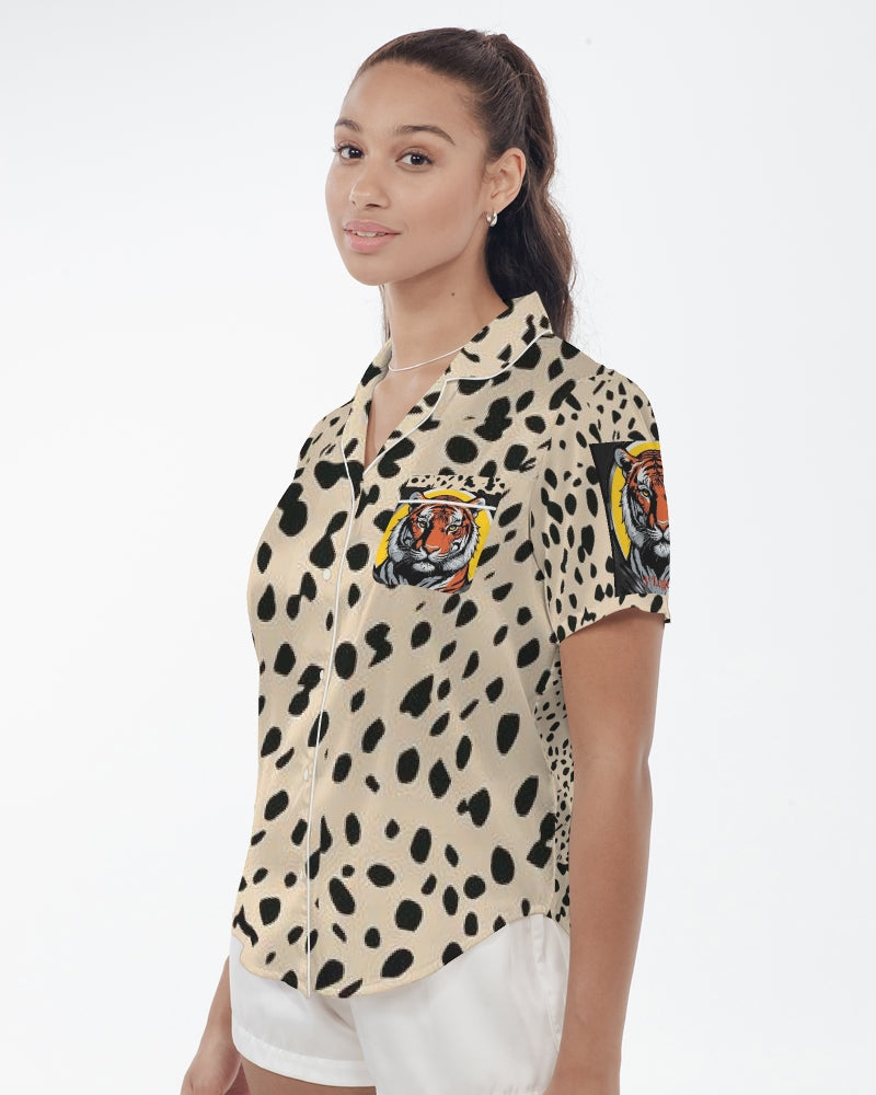V Legend 2025 V Women’s Satin Short Sleeve Pajama Top