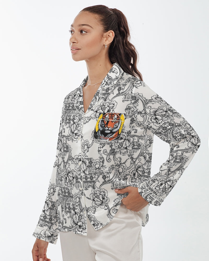 V Legend 2025 Make it Happen Women's Indoor Satin Long Sleeve Pajama Top