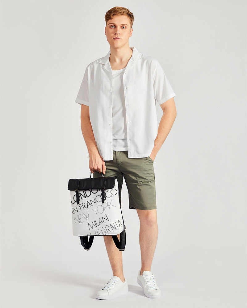 V Legend In Fashion City Casual Flap Backpack
