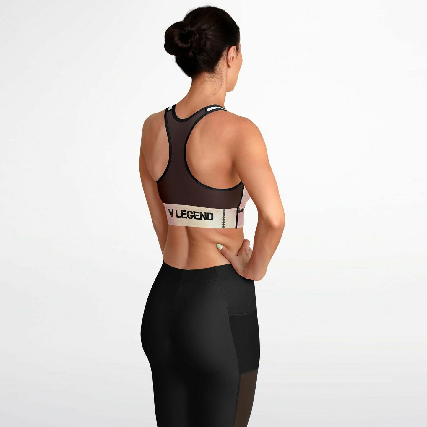 V Legend Beauty Fashion Logo Mesh Padded Sports Women Bra~ For Customers & Fans