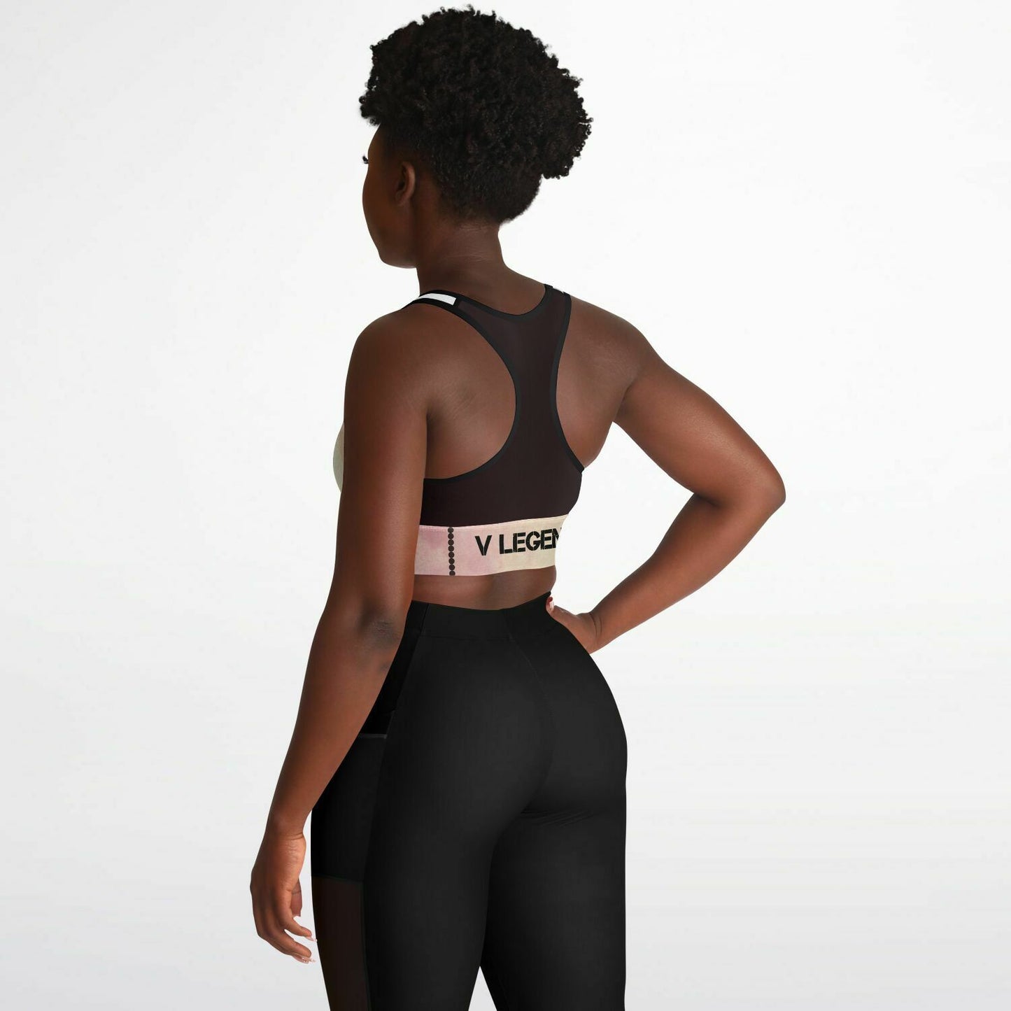 V Legend Beauty Fashion Logo Mesh Padded Sports Women Bra~ For Customers & Fans