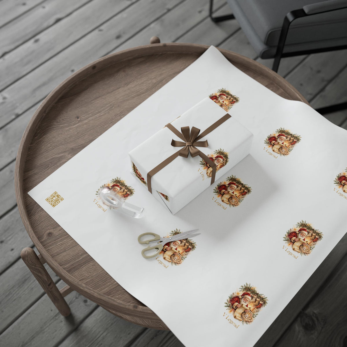 V Legend Beauty Santa Nice List Luxury Wrapping Paper