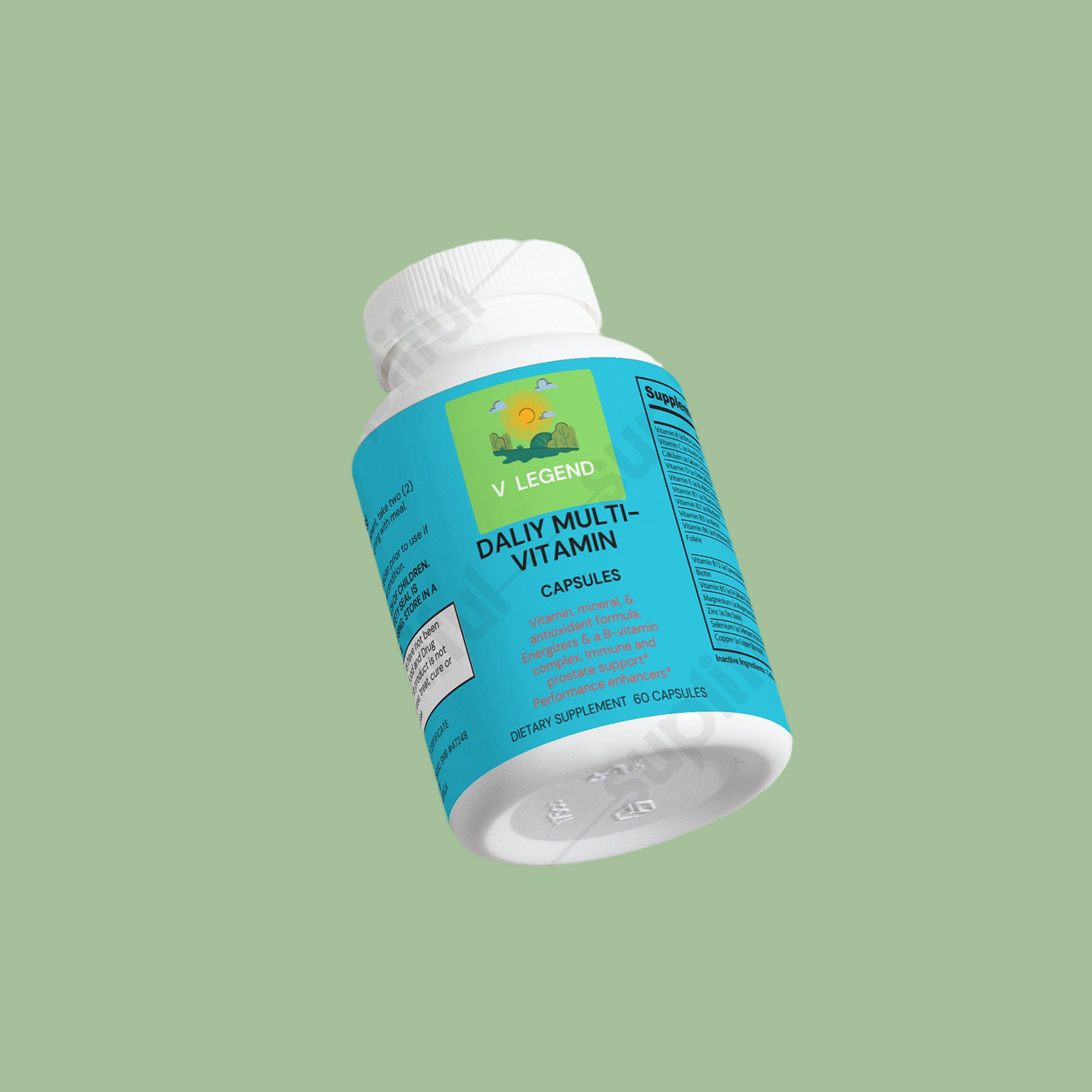 V Legend Daily Multivitamin -Men & Women (Adult Only)+ FDA/GMP CERTIFICATE