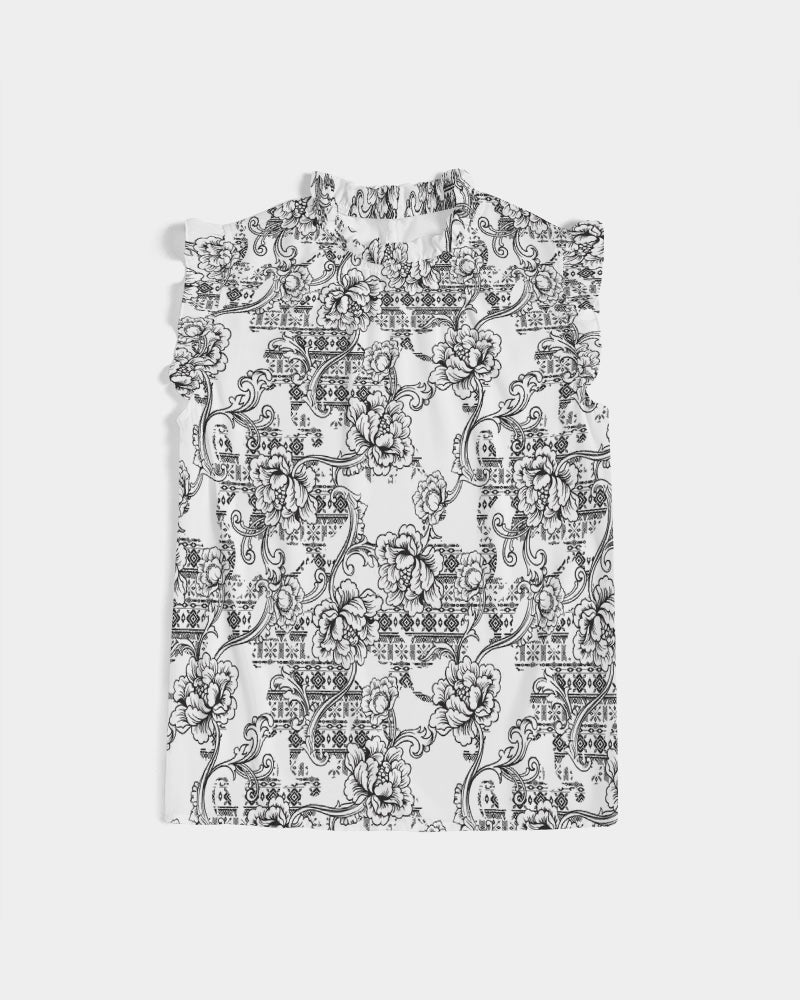 V Legend Make it Happen Women's All-Over Print Ruffle Sleeve Top
