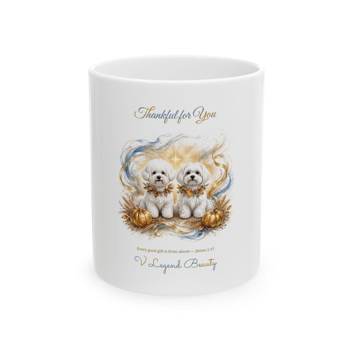 Thanksgiving Coffee Mug | Thankful for You Christian Gift Mug | V Legend Beauty
