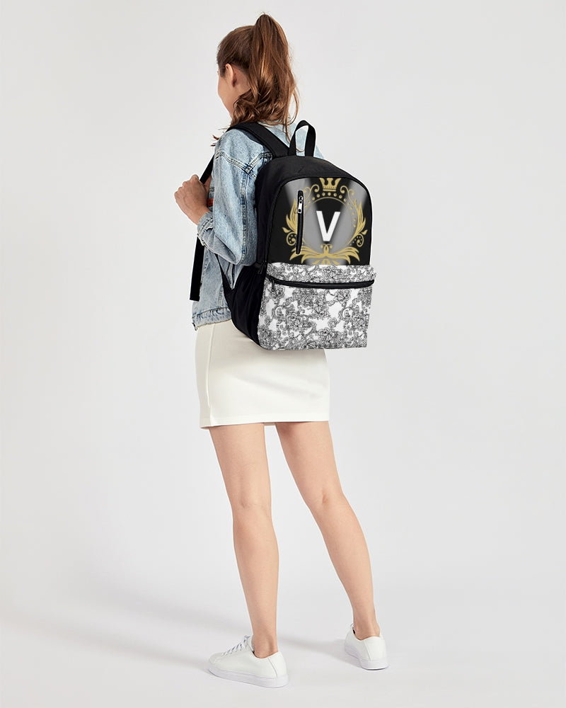 V Legend Make it Happen Duo-Zip Front Canvas Backpack