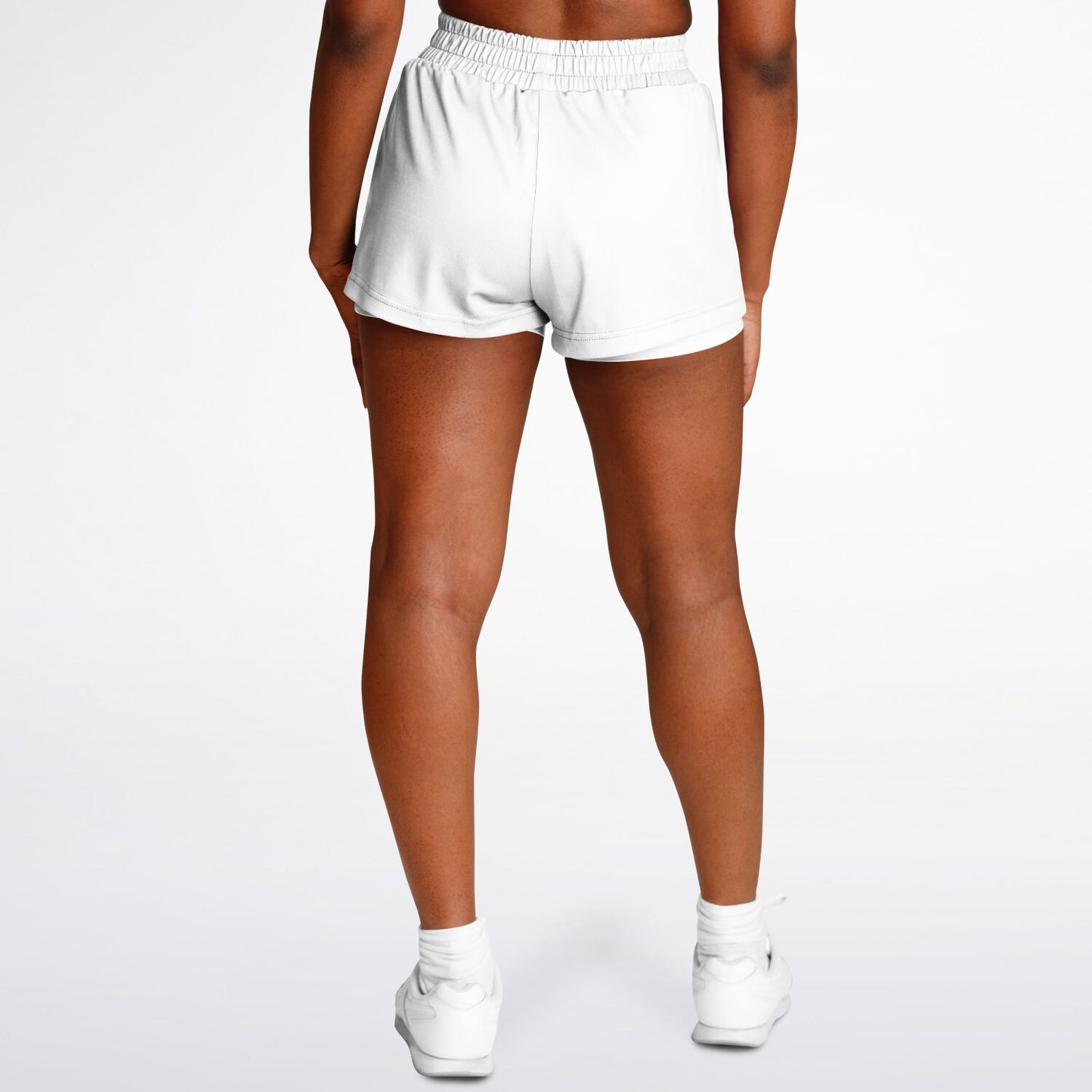V LEGEND Women's 2-in-1 Shorts - ( CLEAR WHITE & NO LOGO )