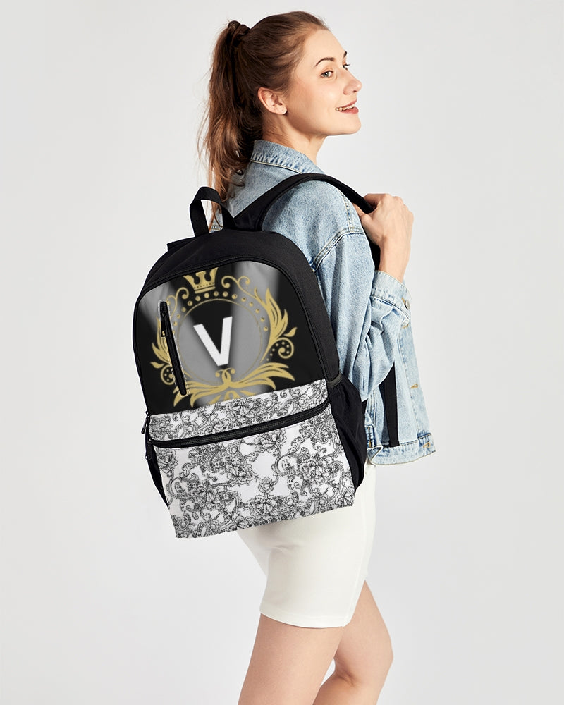 V Legend Make it Happen Duo-Zip Front Canvas Backpack