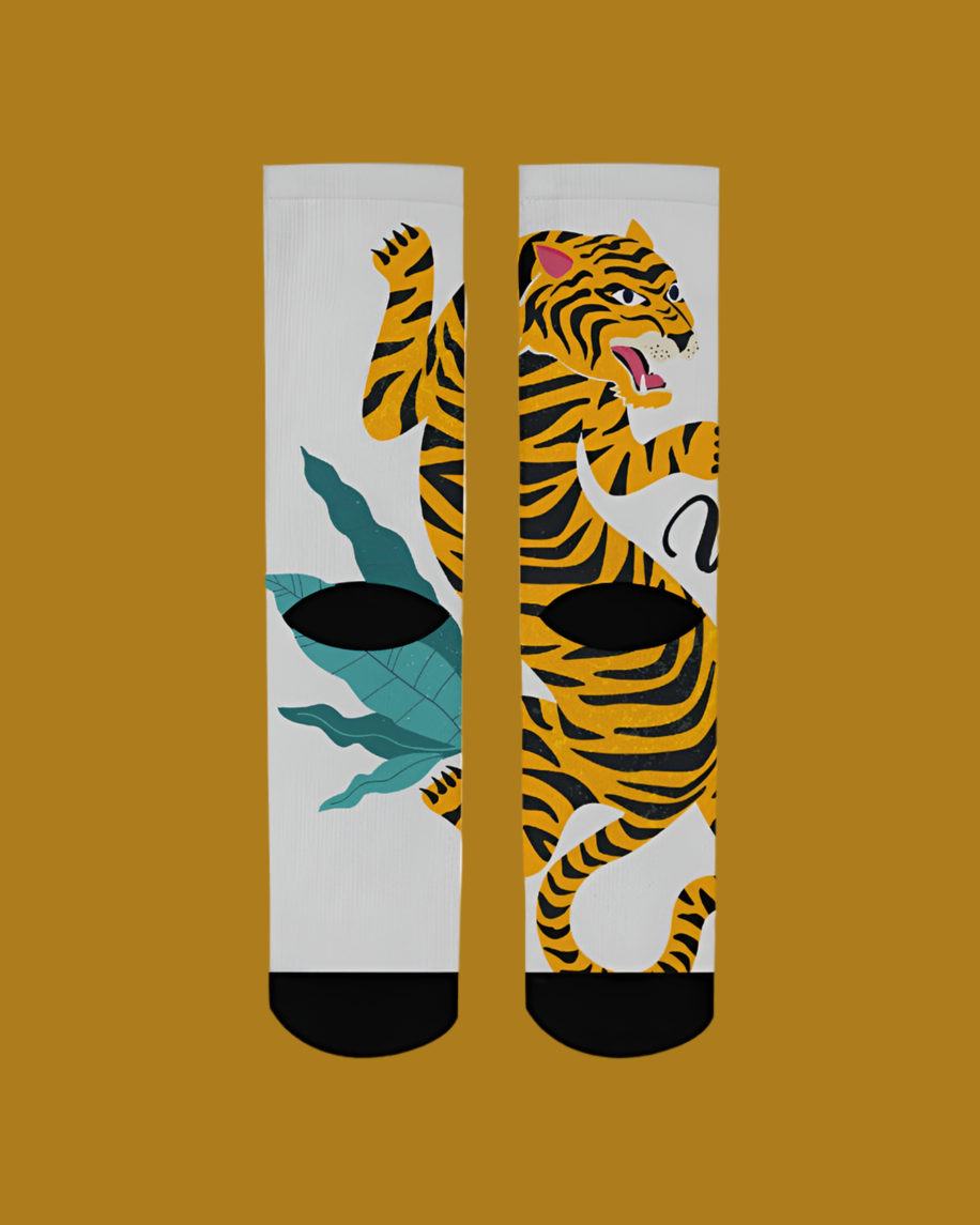 V Legend Tiger Images Men's Socks