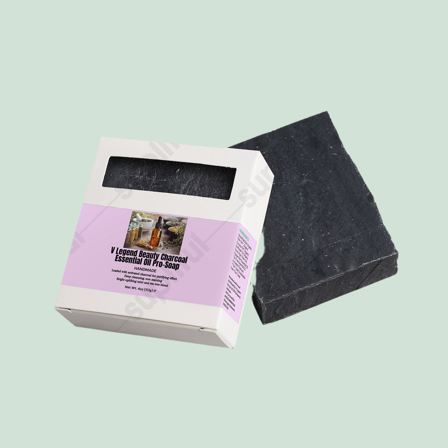 V Legend Beauty Charcoal Essential Oil Pro-Soap