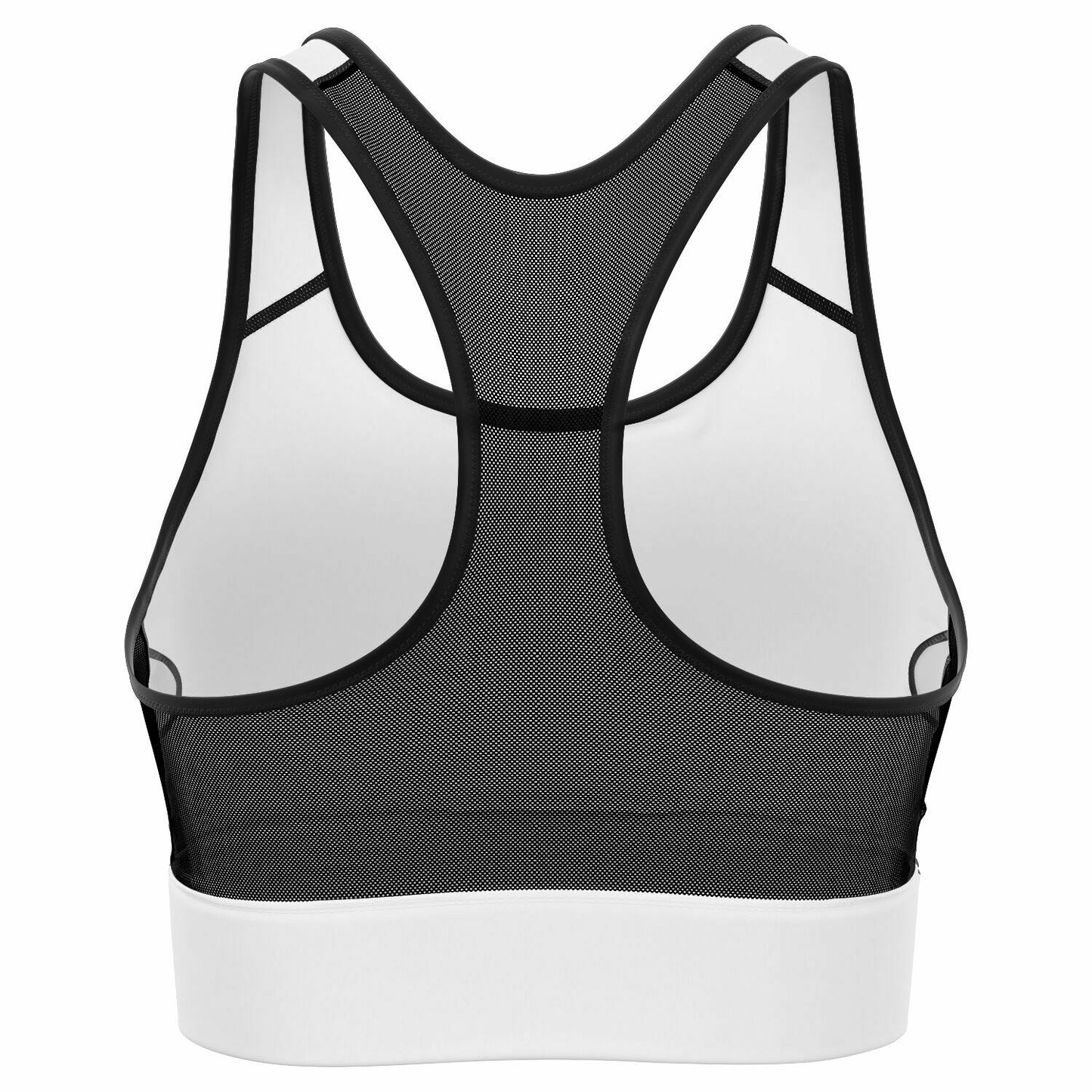 V Legend Women Mesh Padded Sports Bra - Black And White Style