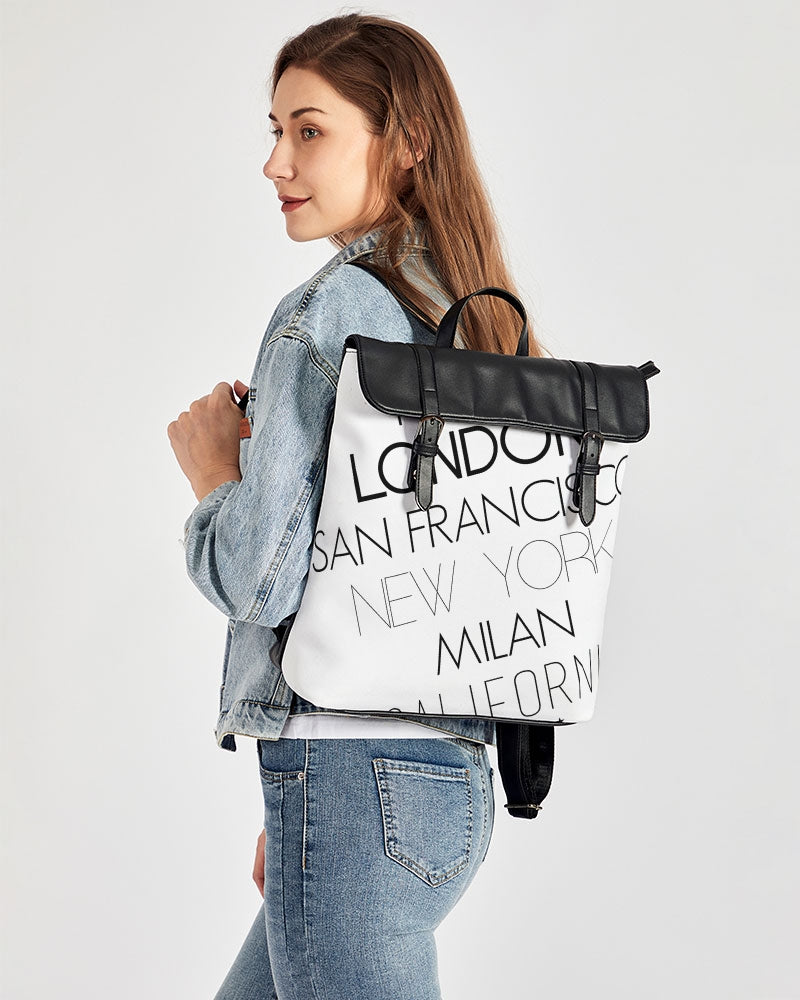 V Legend In Fashion City Casual Flap Backpack
