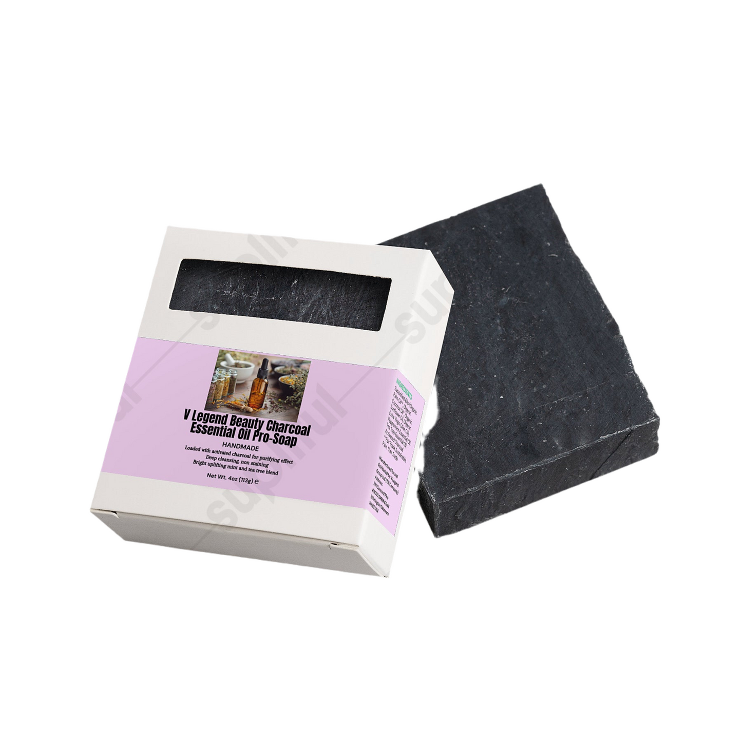 V Legend Beauty Charcoal Essential Oil Pro-Soap
