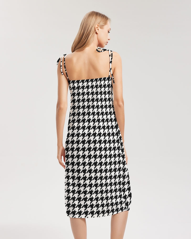 V Legend NYC Stylist Women's All-Over Print Tie Strap Split Dress