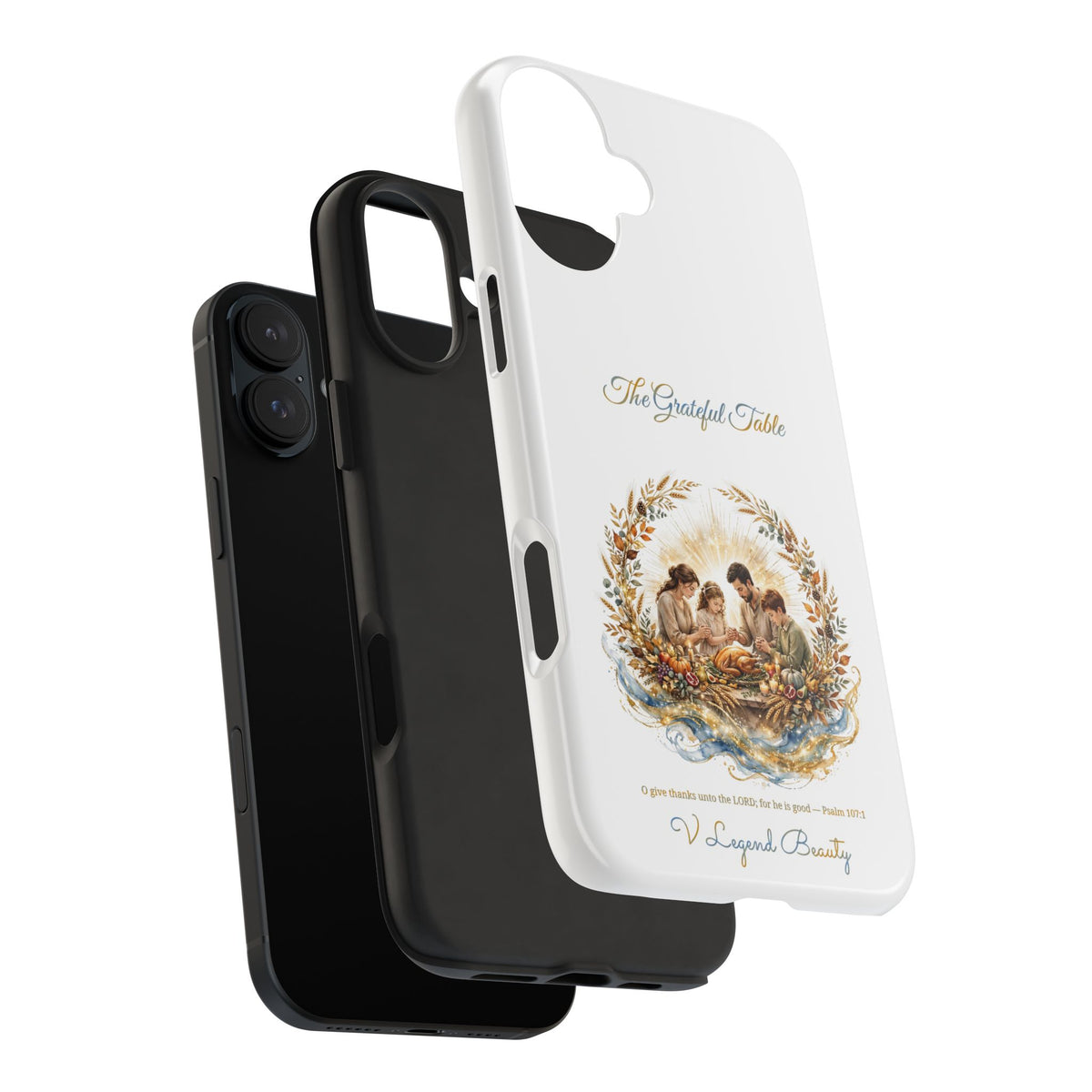 The Grateful Table Phone Case | Thanksgiving Christian Gift | V Legend Beauty