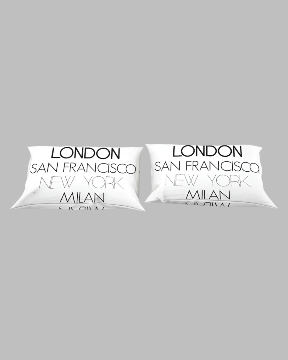 V Legend In Fashion City Queen Pillow Case (Two Pieces)