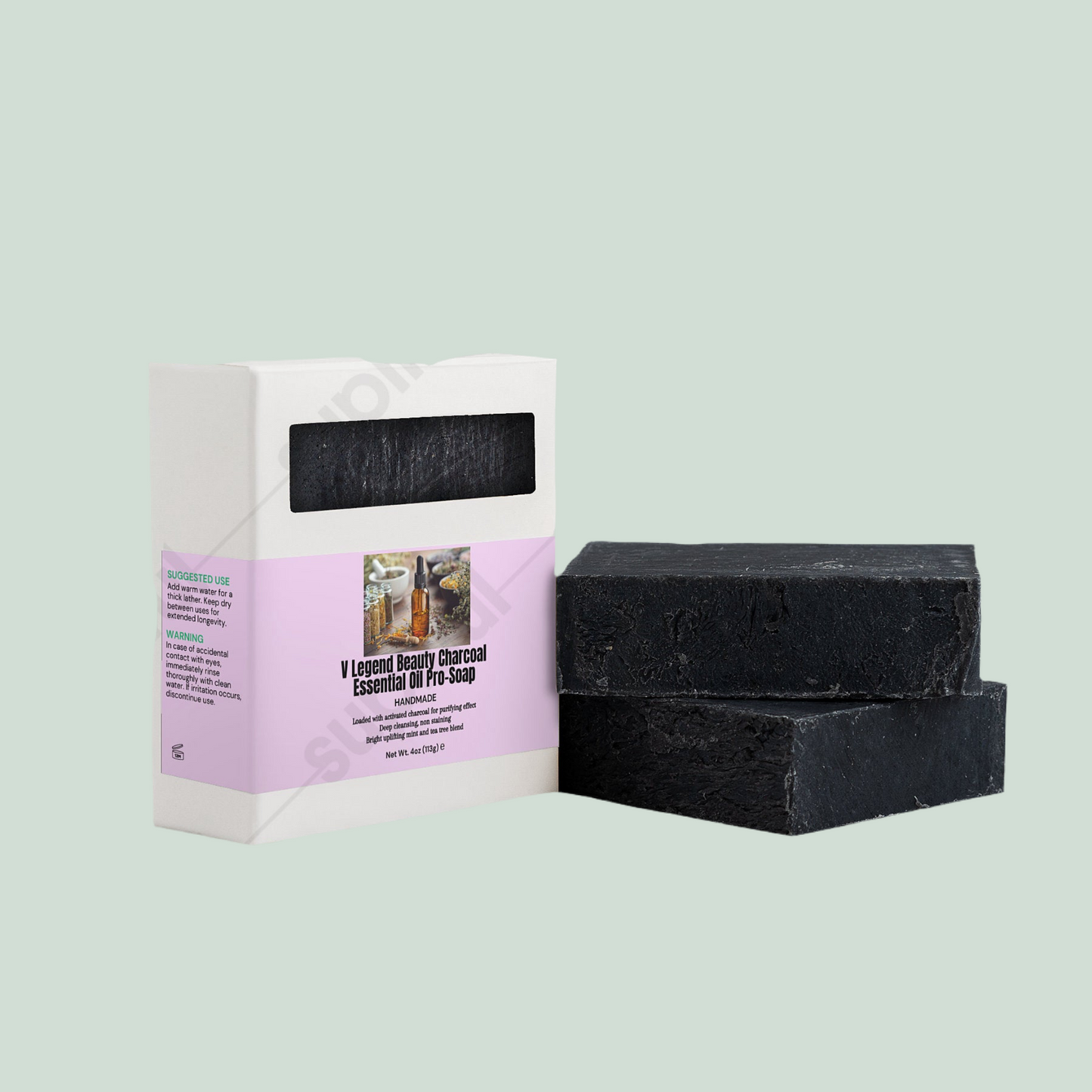 V Legend Beauty Charcoal Essential Oil Pro-Soap