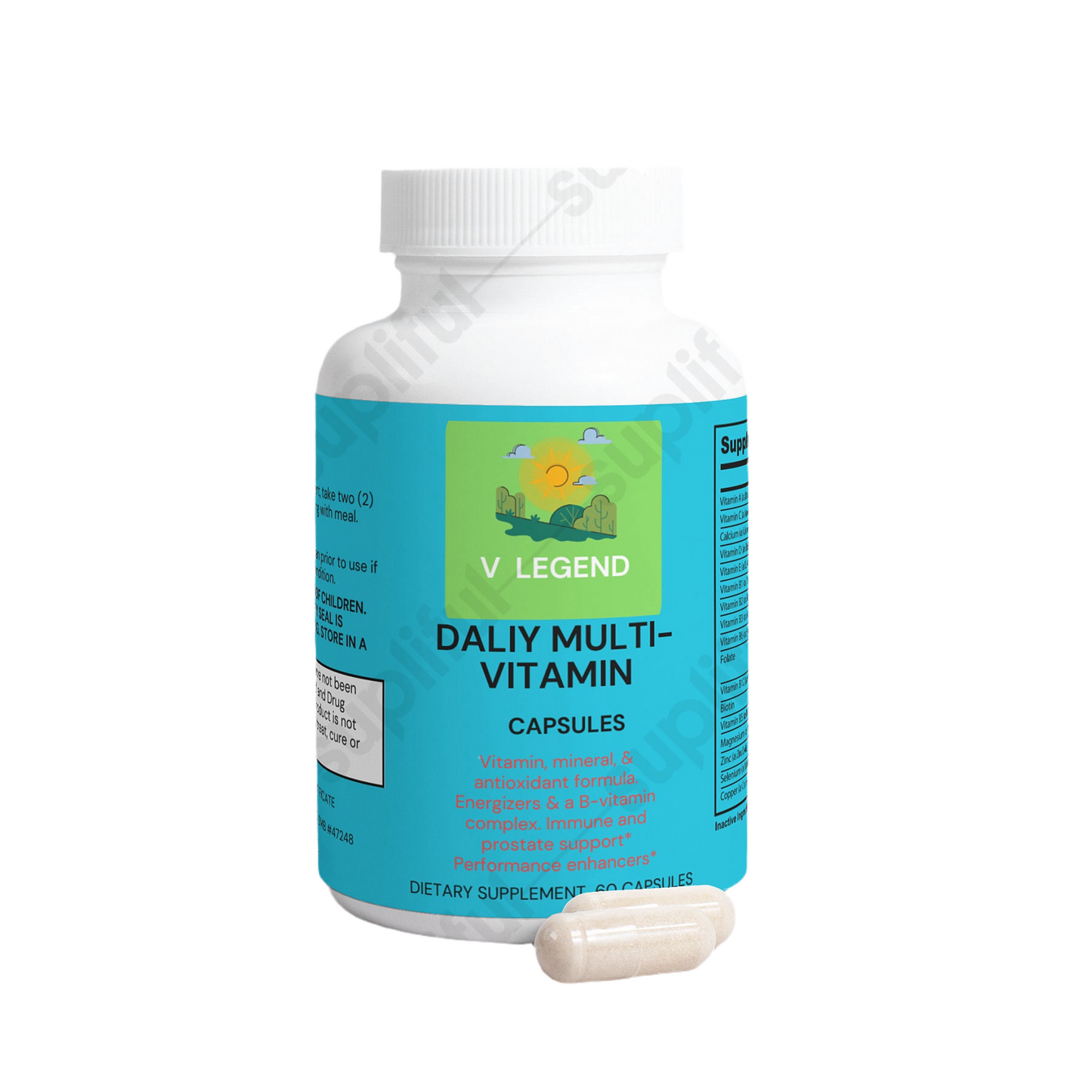 V Legend Daily Multivitamin -Men & Women (Adult Only)+ FDA/GMP CERTIFICATE
