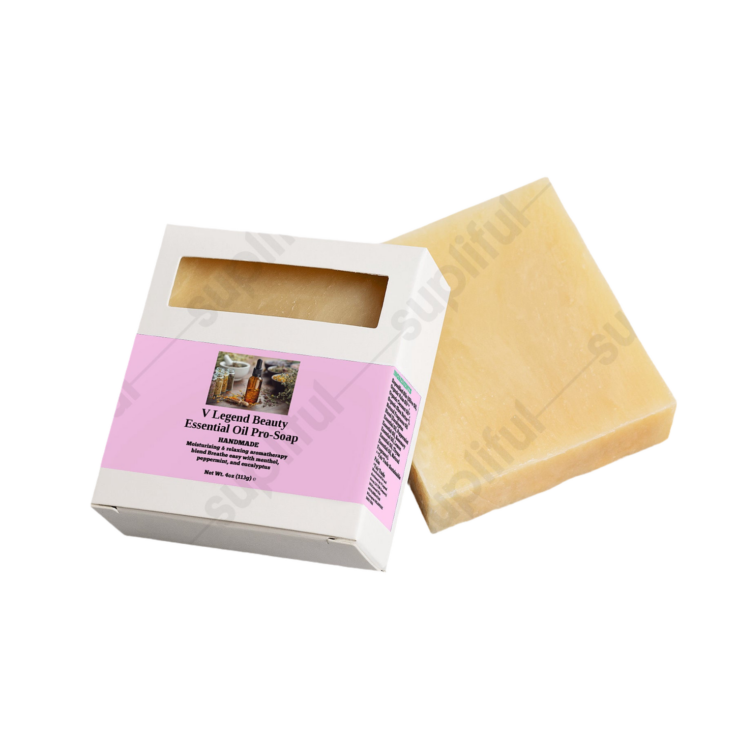 V Legend Beauty Essential Oil Pro-Soap (Peppermint Essential Oil, Rosemary Essential Oil, Lemon Essential Oil, Thyme Essential Oil, Natural Fragrance)
