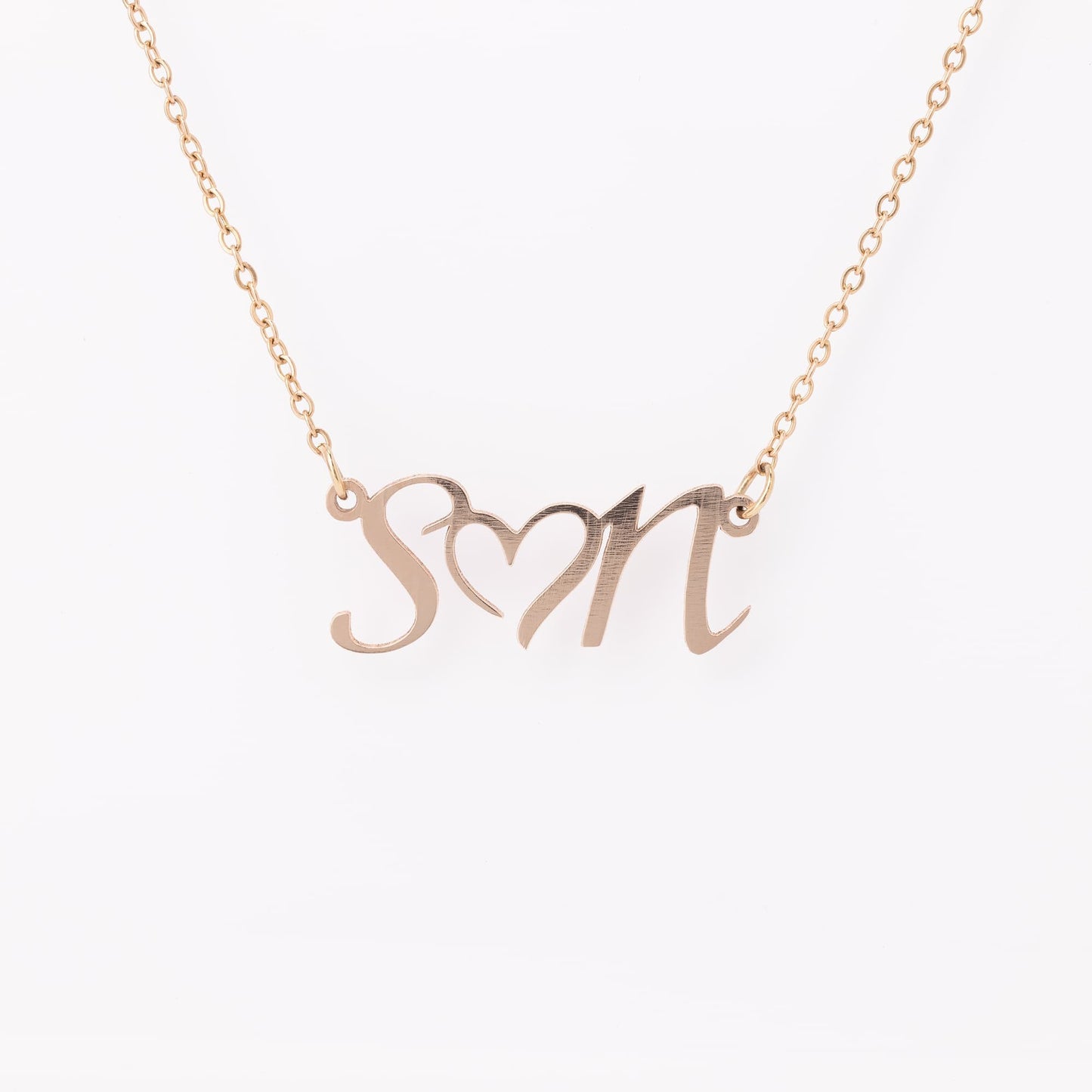 Birthday Gift Personalised Double Initial Heart Necklace