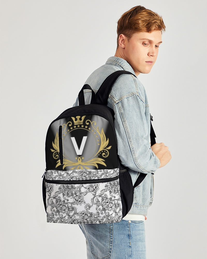 V Legend Make it Happen Duo-Zip Front Canvas Backpack