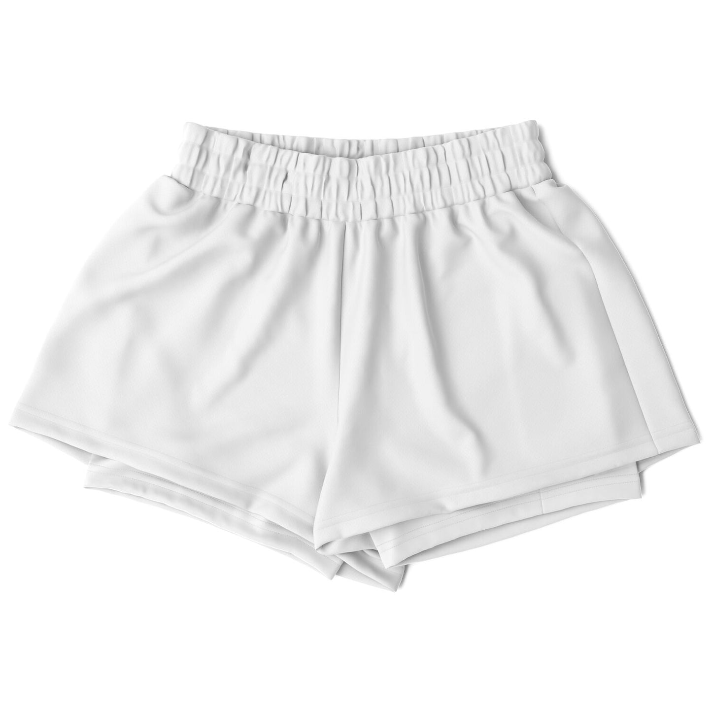 V LEGEND Women's 2-in-1 Shorts - ( CLEAR WHITE & NO LOGO )