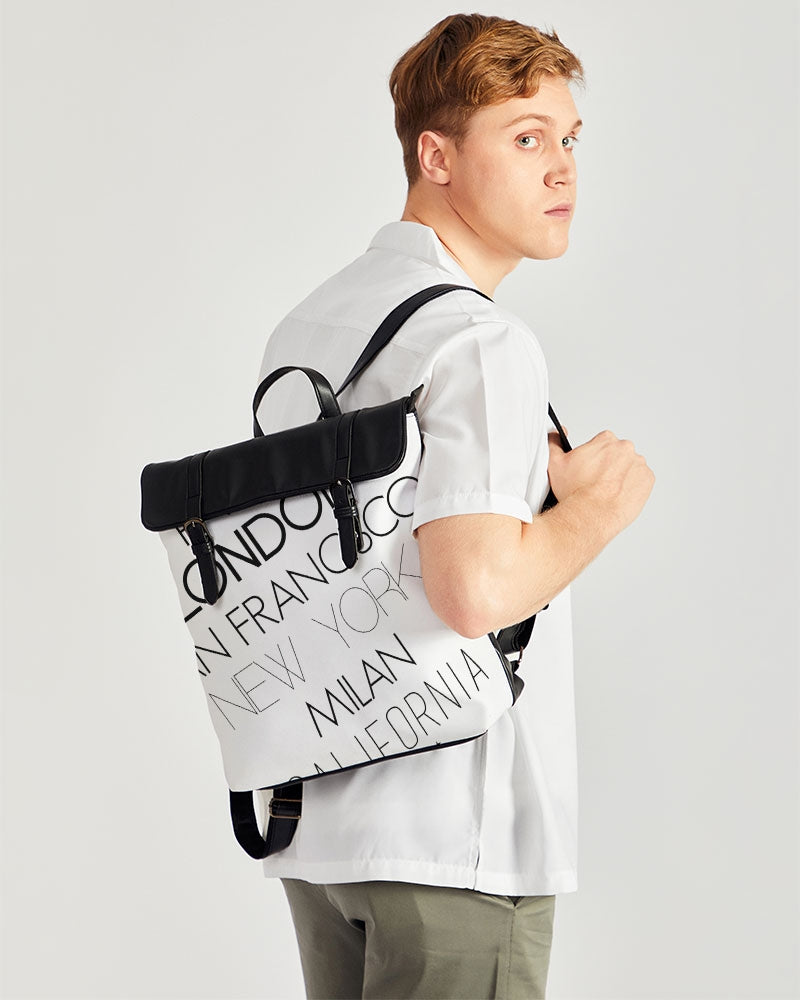 V Legend In Fashion City Casual Flap Backpack