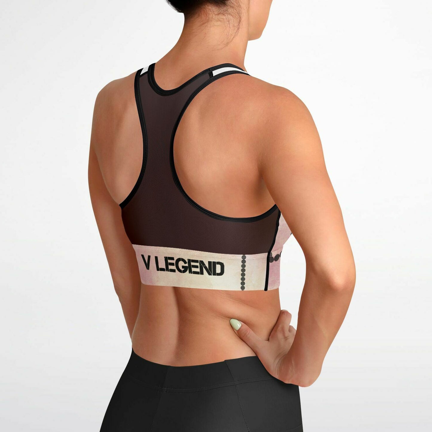 V Legend Beauty Fashion Logo Mesh Padded Sports Women Bra~ For Customers & Fans