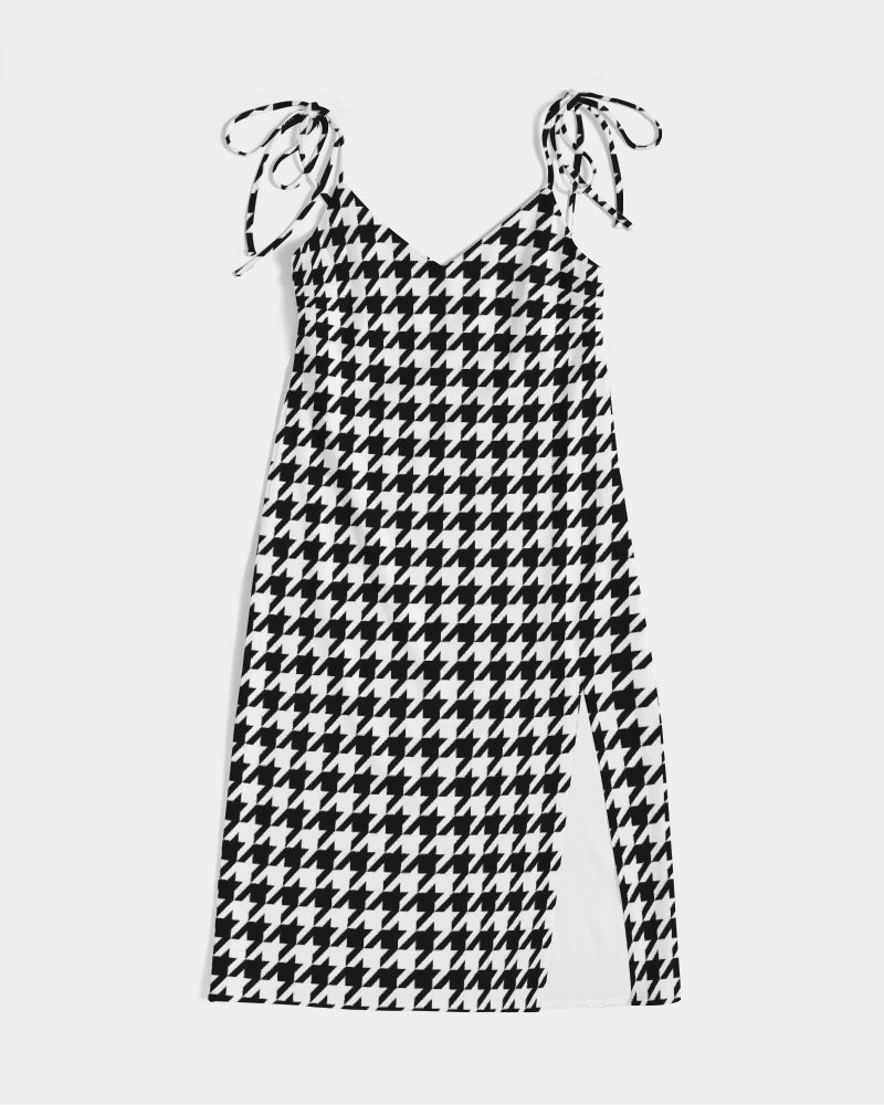 V Legend NYC Stylist Women's All-Over Print Tie Strap Split Dress