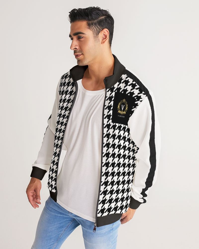 V Legend 2025 Stylist Men's All-Over Print Stripe Sleeve Track Jacket