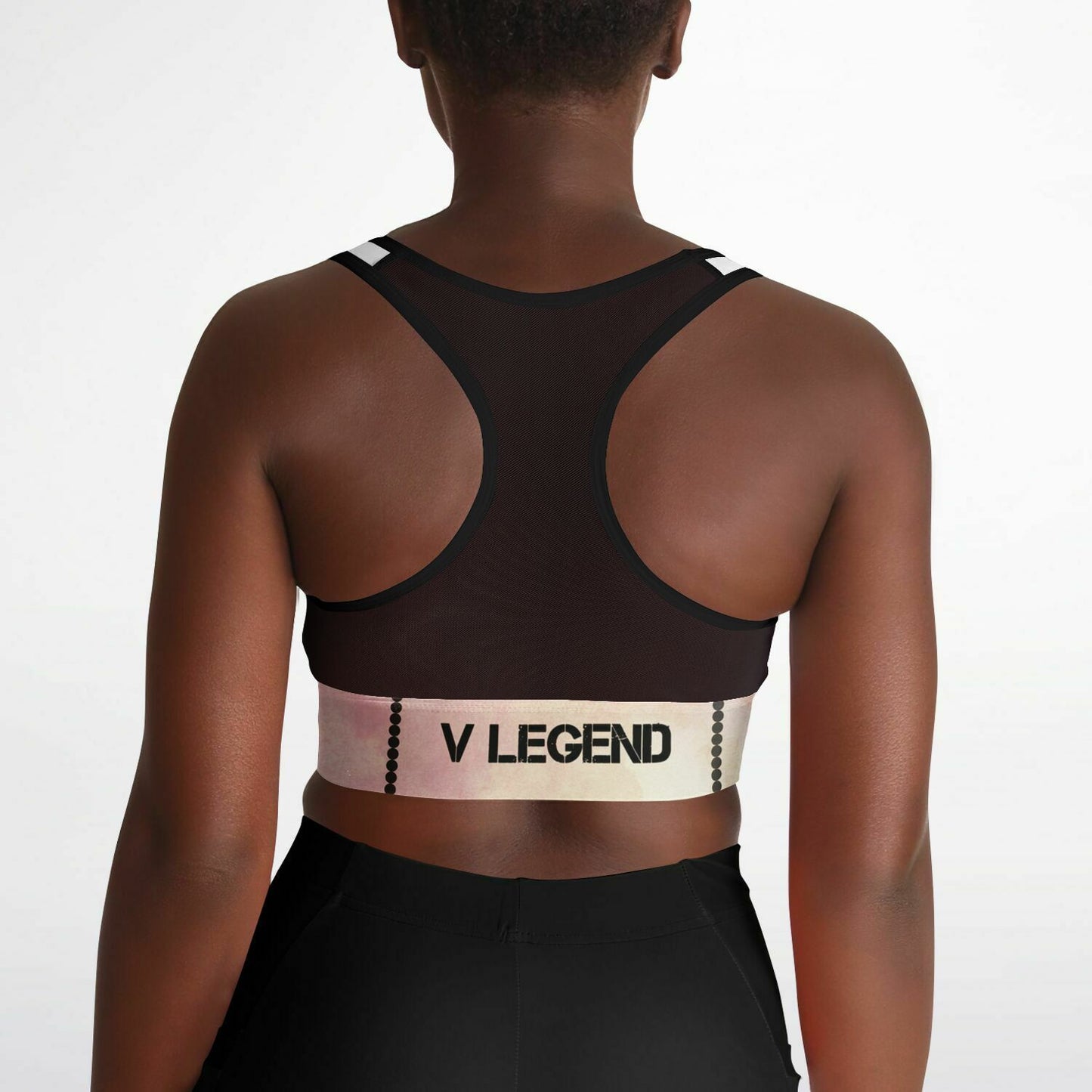 V Legend Beauty Fashion Logo Mesh Padded Sports Women Bra~ For Customers & Fans