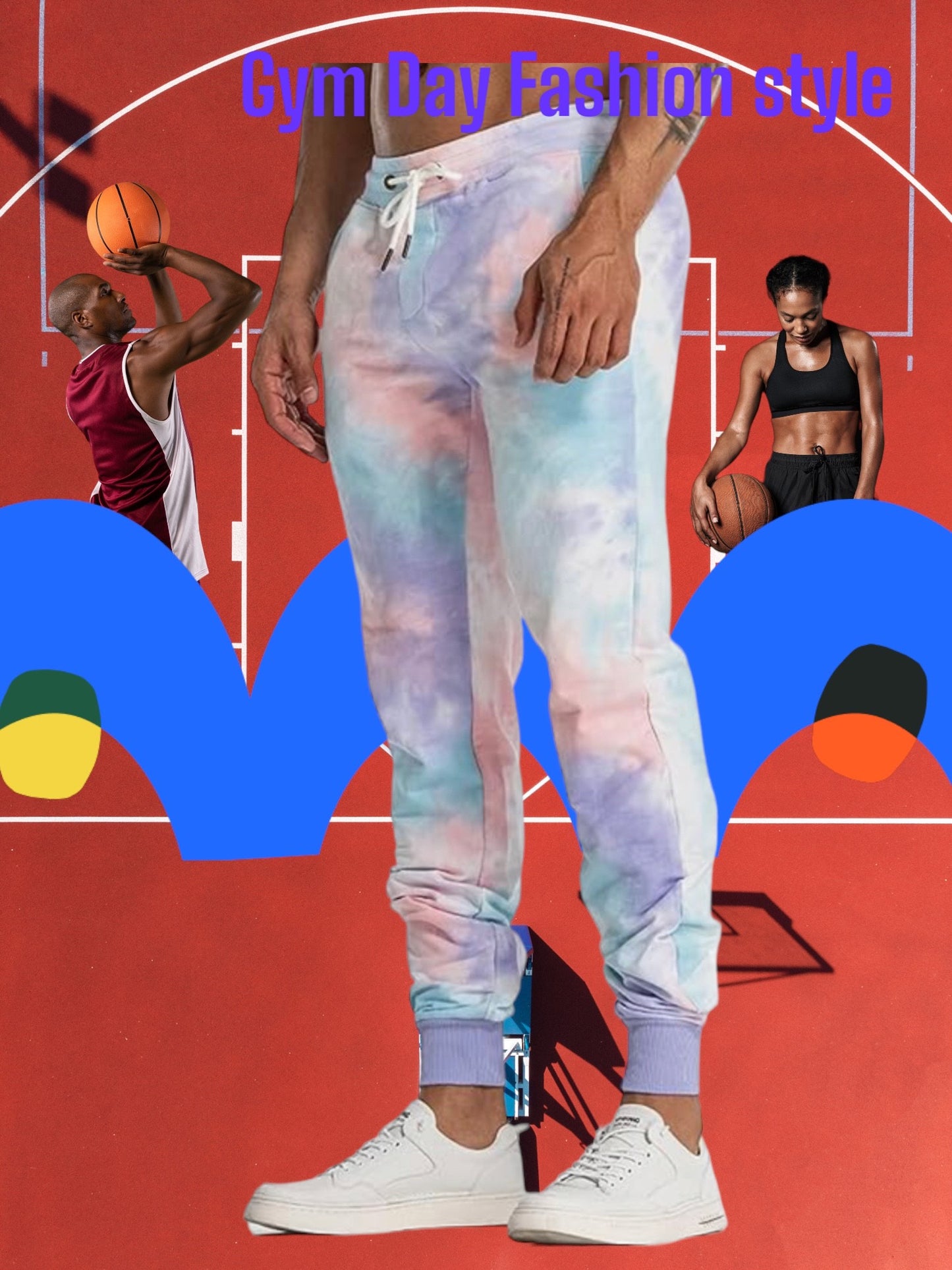 V Legend Sports Fashion programs: Men Cotton Candy Tie Dye Pants
