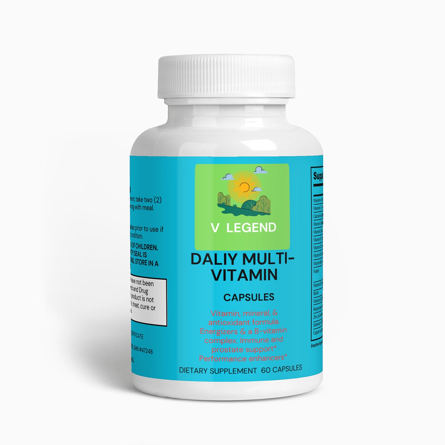 V Legend Daily Multivitamin -Men & Women (Adult Only)+ FDA/GMP CERTIFICATE