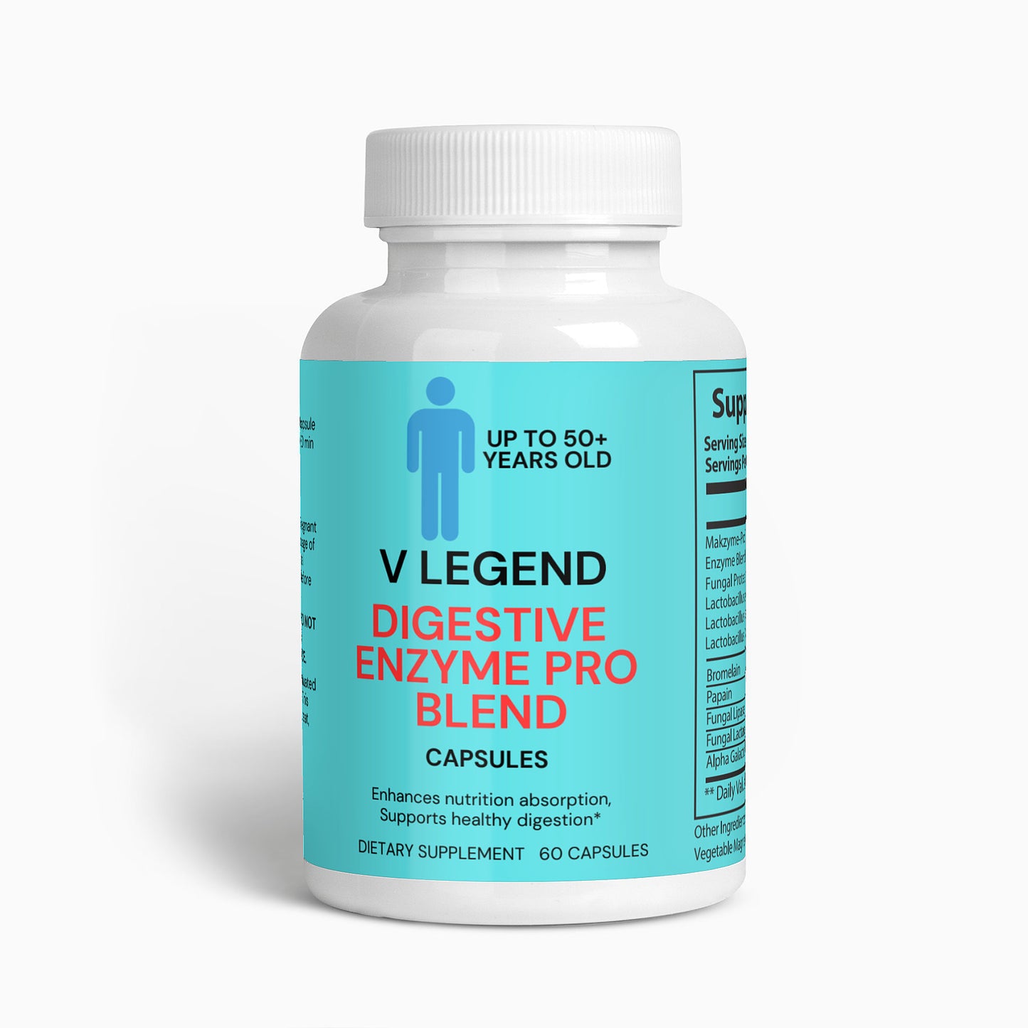 V Legend Digestive Enzyme Pro Blend ~Adult (FDA +NSF CERTIFICATES)