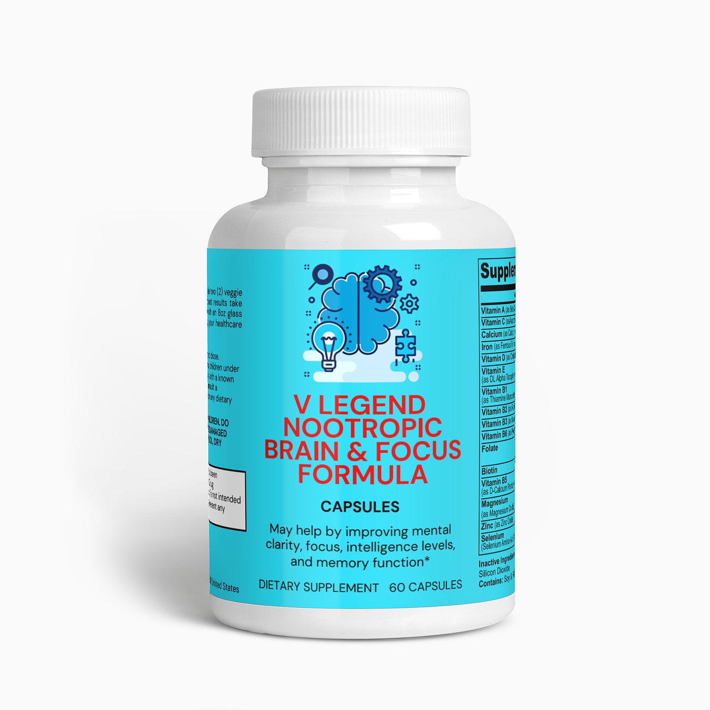 V Legend Nootropic Brain & Focus Formula~ADULT ( FDA + NSF CERTIFICATE)