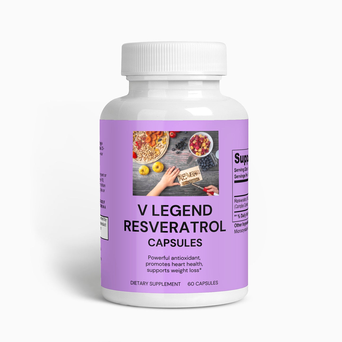 V Legend Resveratrol 50% 600mg MULTI-BERRY ~ADULT (FDA+NSF CERTIFICATE)