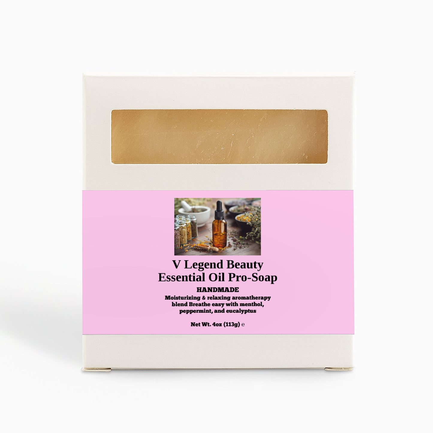 V Legend Beauty Essential Oil Pro-Soap (Peppermint Essential Oil, Rosemary Essential Oil, Lemon Essential Oil, Thyme Essential Oil, Natural Fragrance)
