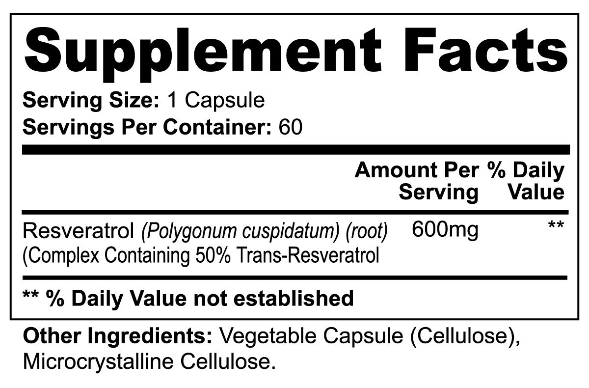 V Legend Resveratrol 50% 600mg MULTI-BERRY ~ADULT (FDA+NSF CERTIFICATE)