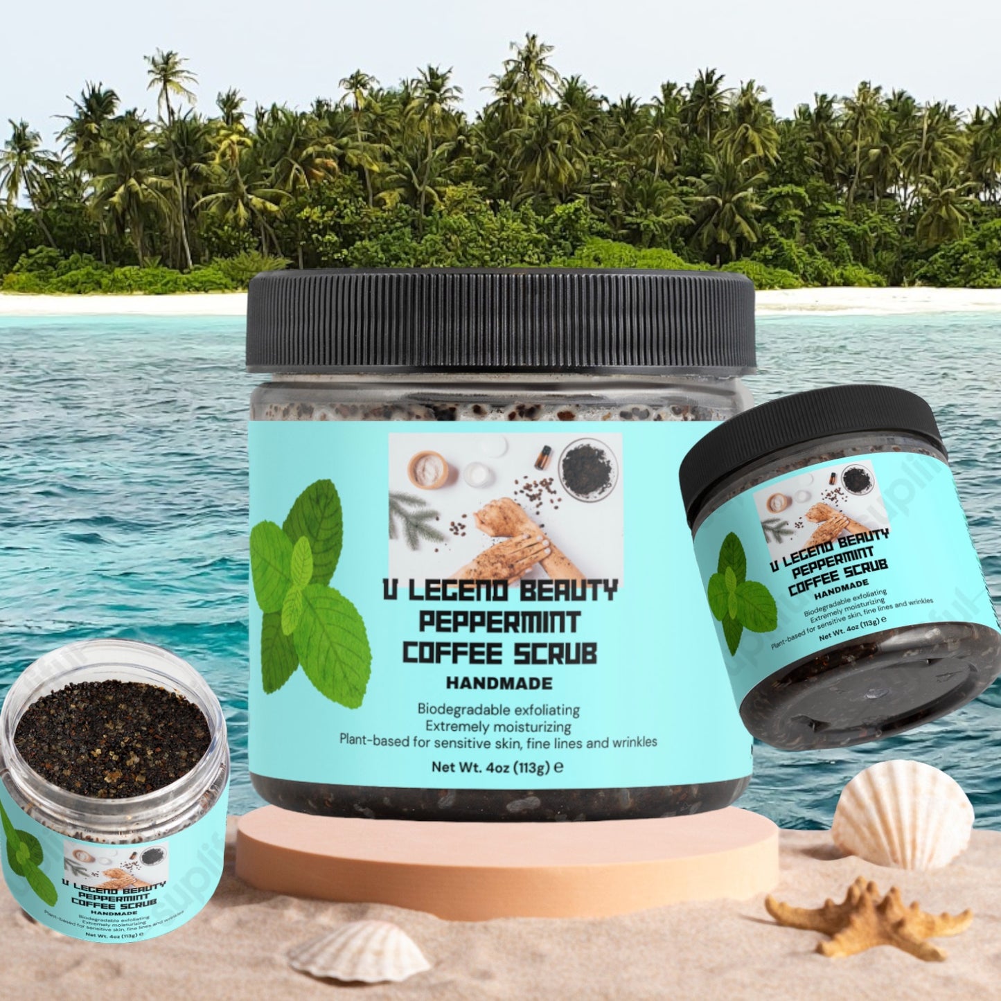 V Legend Beauty Peppermint Coffee Scrub