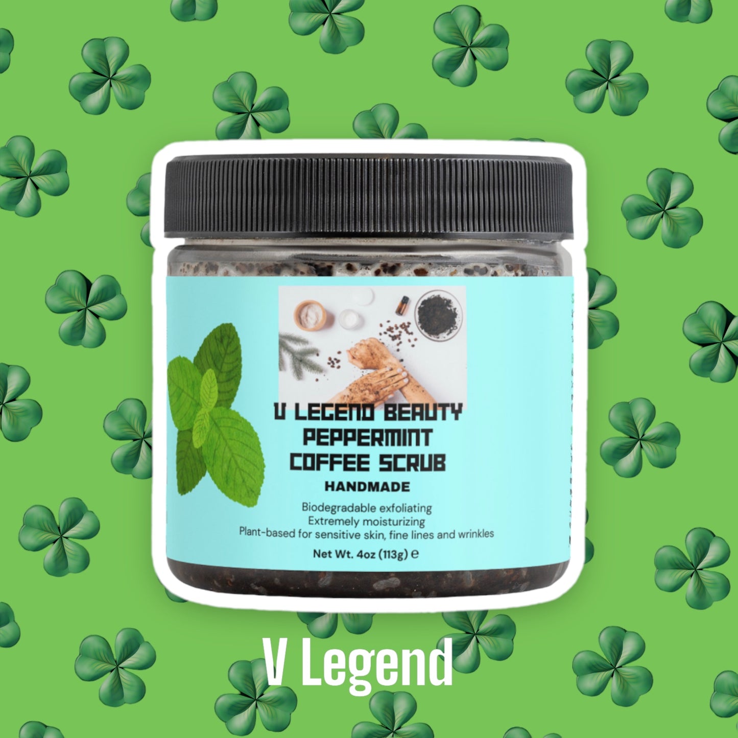 V Legend Beauty Peppermint Coffee Scrub