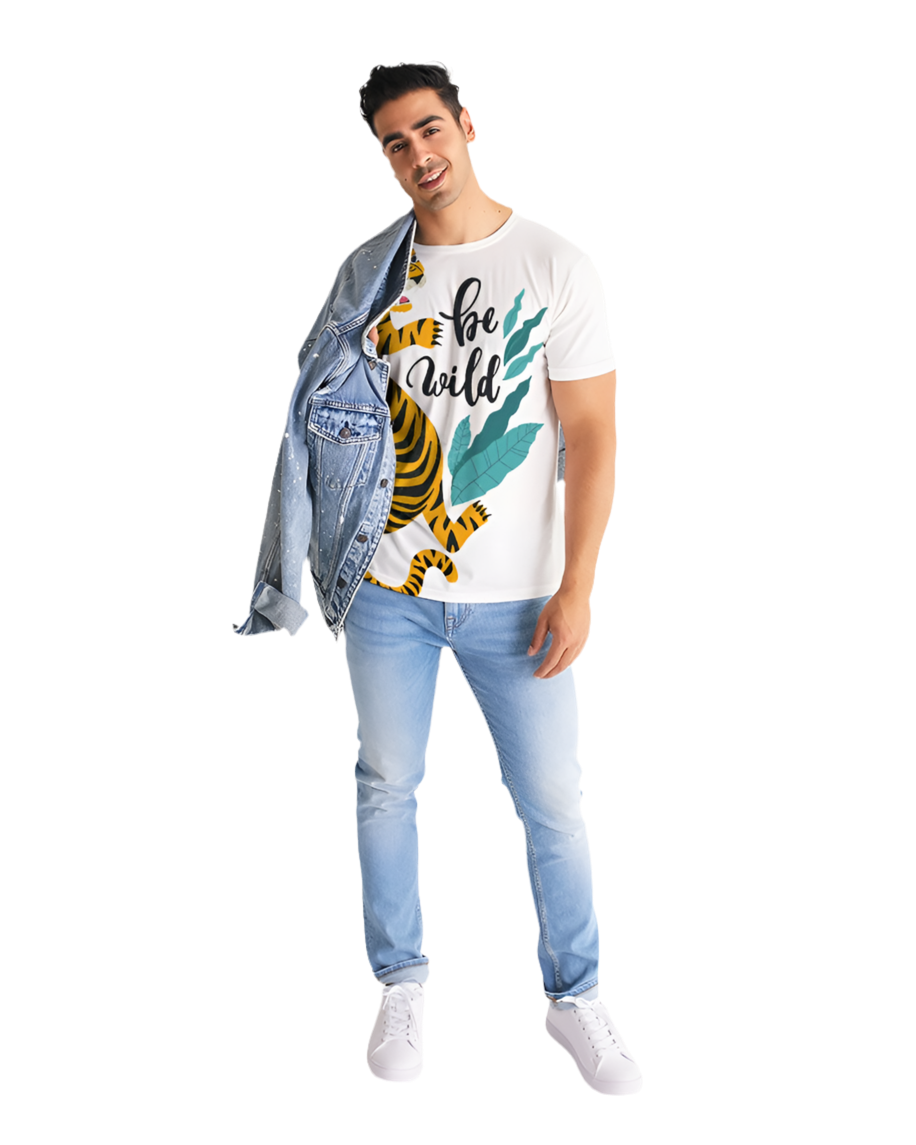 V Legend Tiger Images Men's All-Over Print Tee