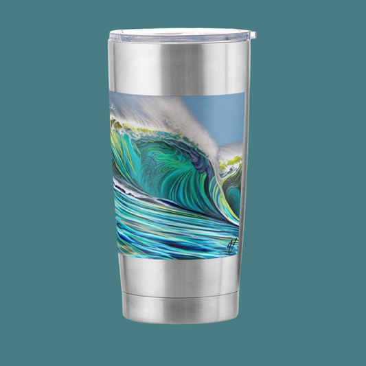 Beach Please + Our Beauty Design: Surf Wave Adventure Tumbler 20 oz