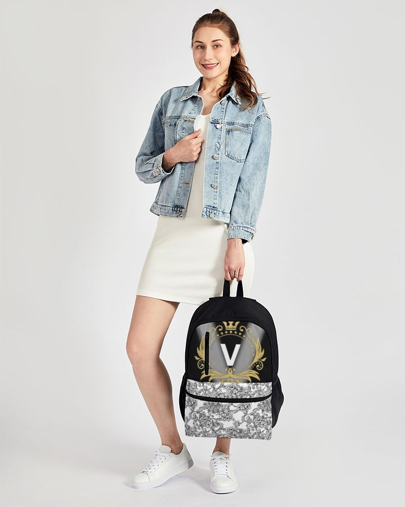 V Legend Make it Happen  Duo-Zip Front Canvas Backpack