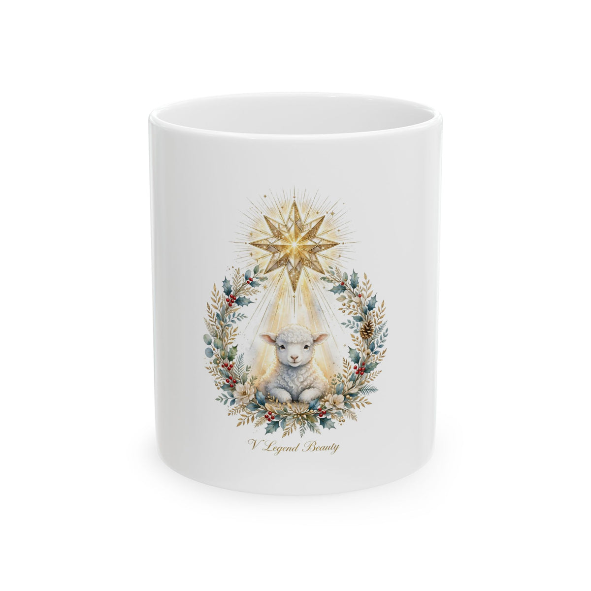 Bethlehem Star Lamb Dad Christmas Mug