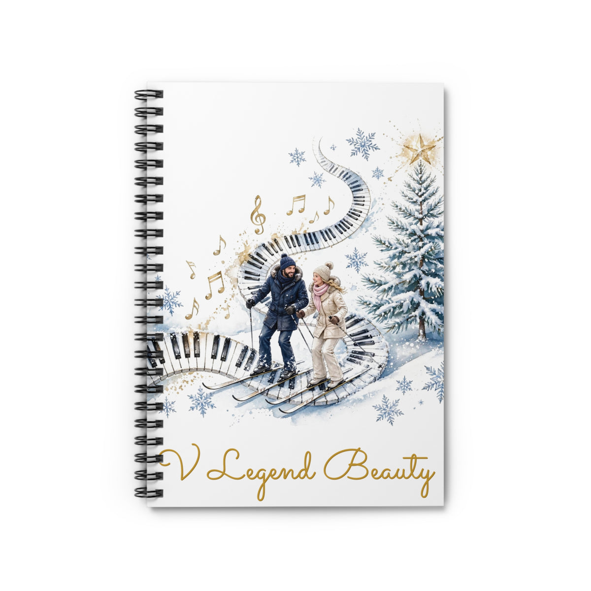 Christmas Carol Spiral Notebook | Winter Wonderland Christian Journal | V Legend Beauty